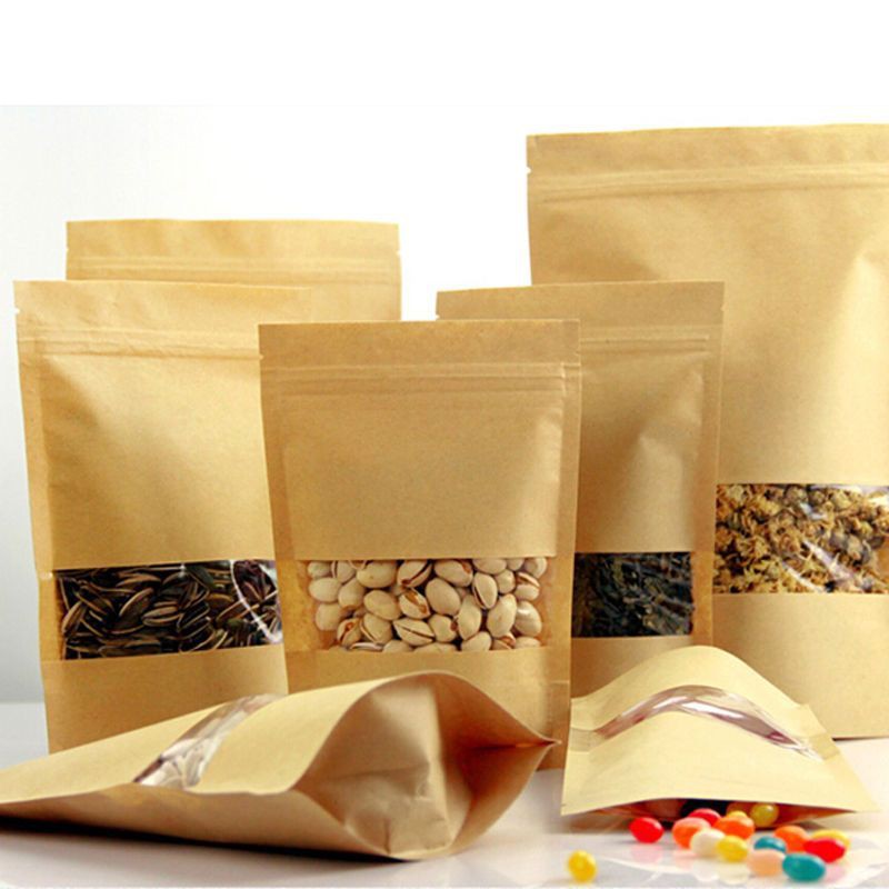 Paper Stand up pouch with zipper 250gram Pack Of 100pcs